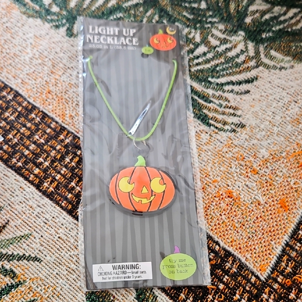 Halloween Pumpkin Necklace Orange New